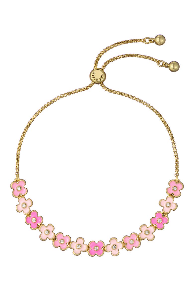 Gala Garland Slider Bracelet, Main, color, METALLIC GOLD/ PINK