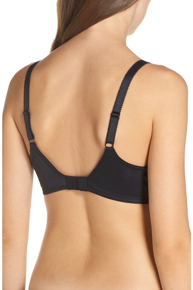 Fusion Underwire Side Support Bra, Alternate, color, BLACK