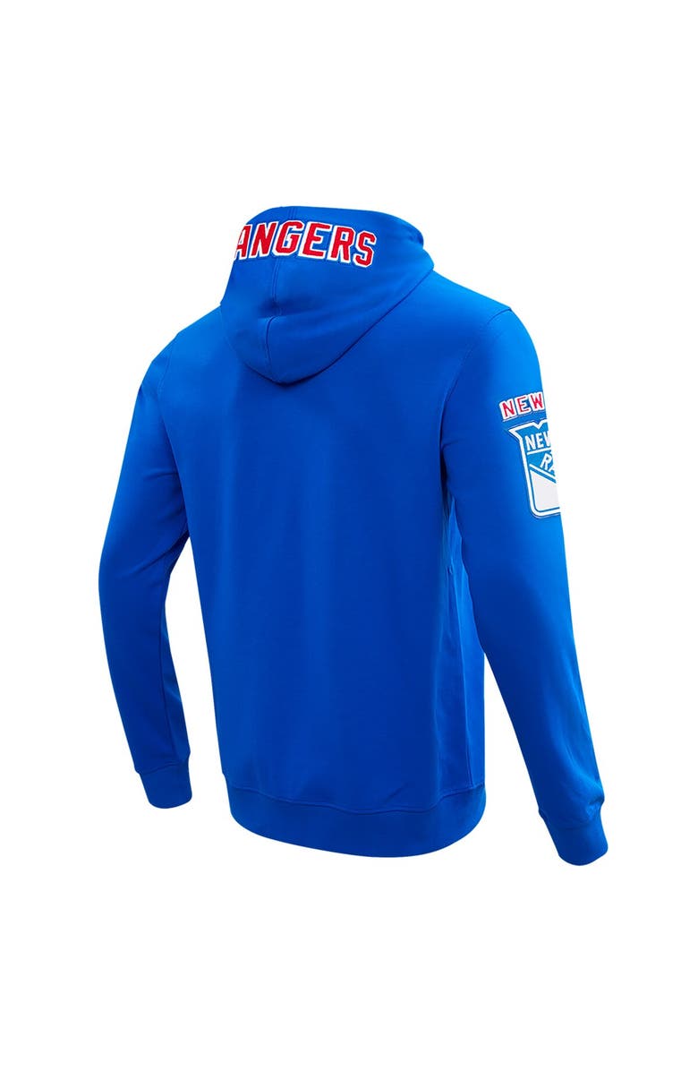 PRO STANDARD Men's Pro Standard Blue New York Rangers Classic Chenille Full-Zip Hoodie Jacket, Alternate, color, 