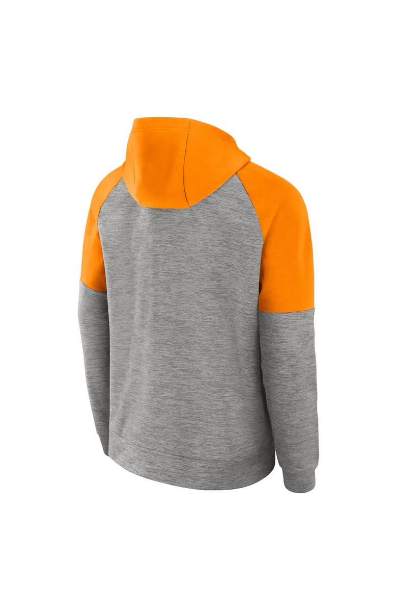 Nike Men's Nike Heather Gray Tennessee Volunteers Fitness Raglan Performance Full-Zip Hoodie, Alternate, color, 