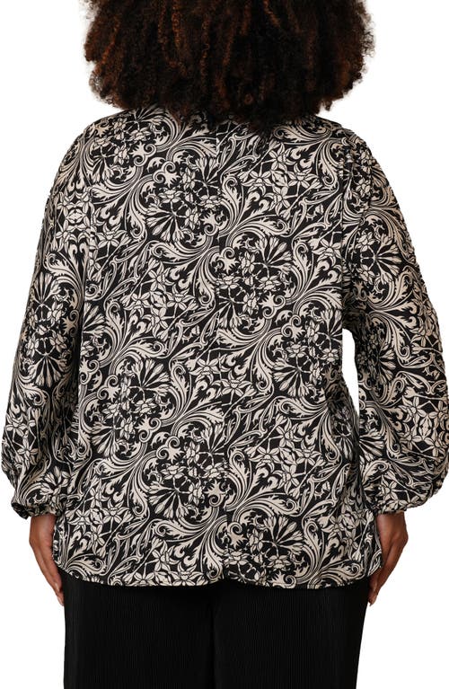 Cyrus Floral Button-up Shirt In Black