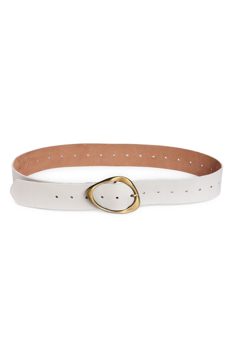Ada Luxe Leather Belt, Main, color, Marfil