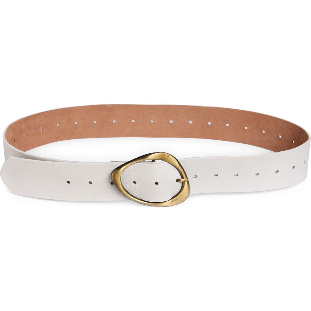 Ada Luxe Leather Belt In Marfil