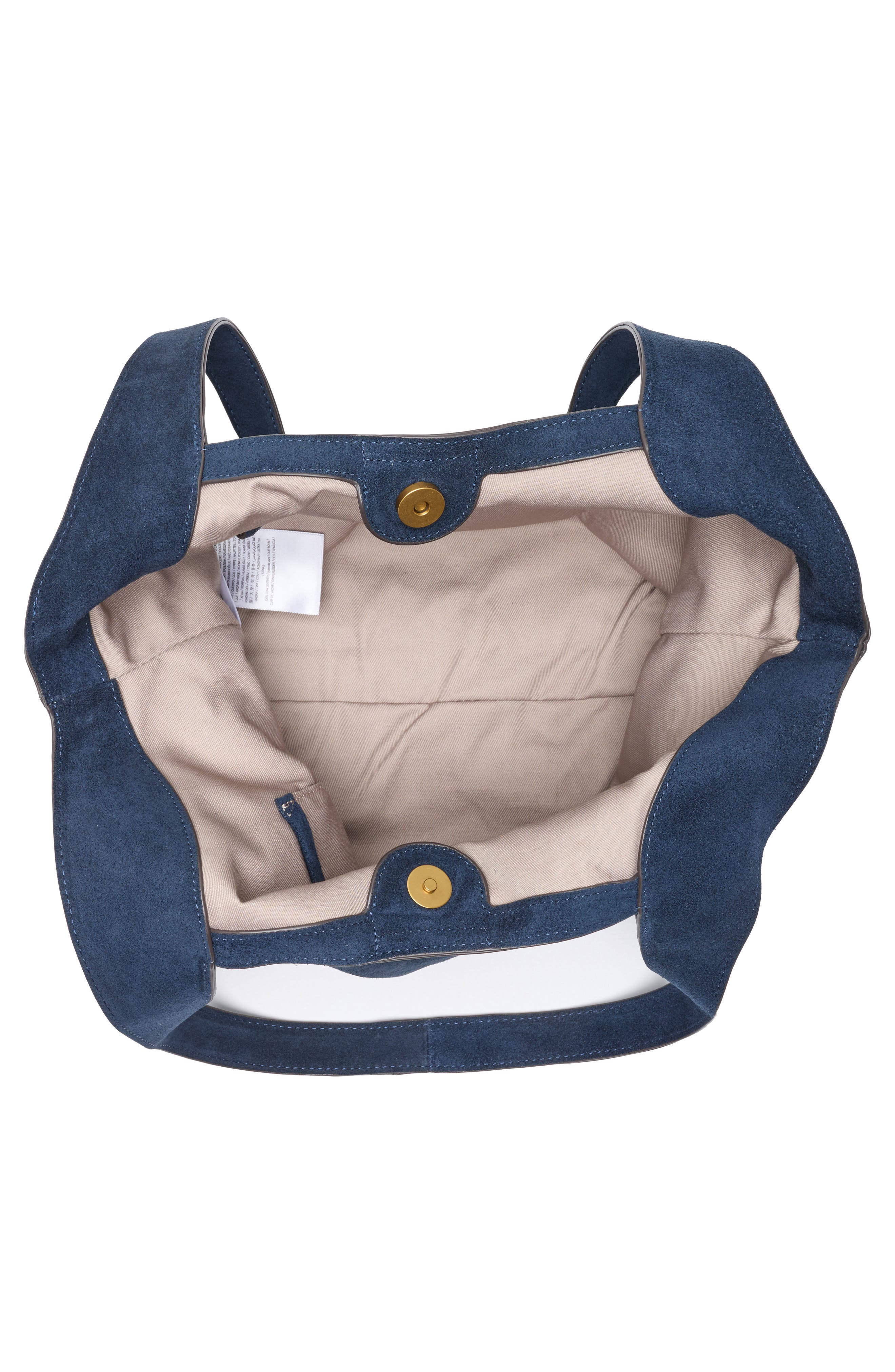 Small Brayton Suede Shopper, Alternate, color, NAVY