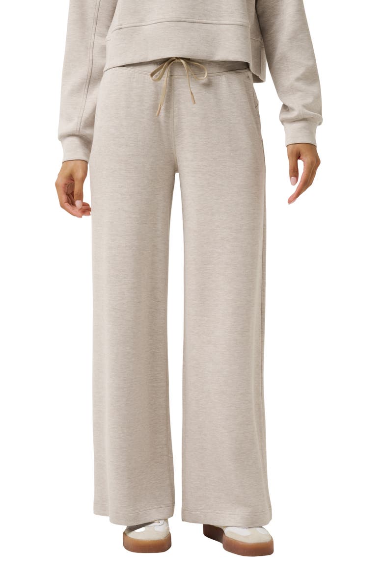 Skyloft Soft Wide Leg Pants, Main, color, HEATHER SAVANNAH TAN
