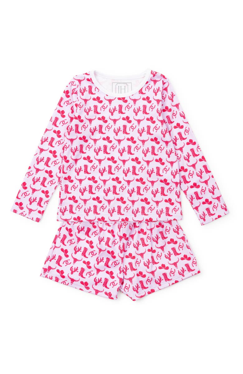 Lila and Hayes Sophie Girls' Short Set, Main, color, Wild West Pink