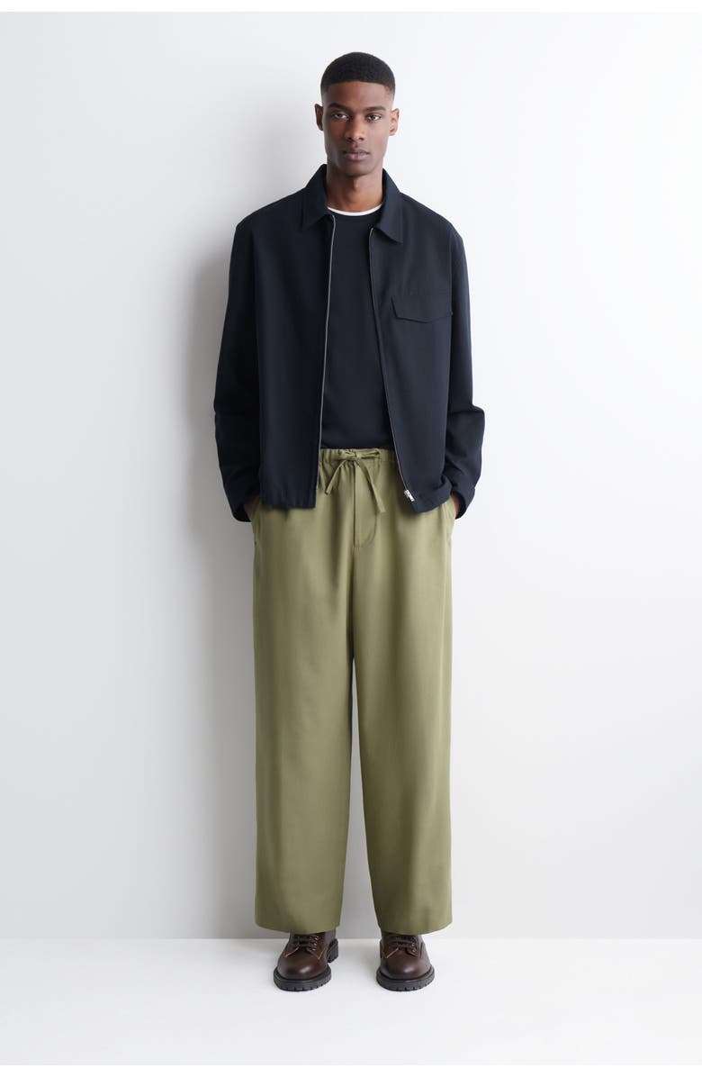 COS Barrel-Leg Drawstring Pants, Main, color, Khaki