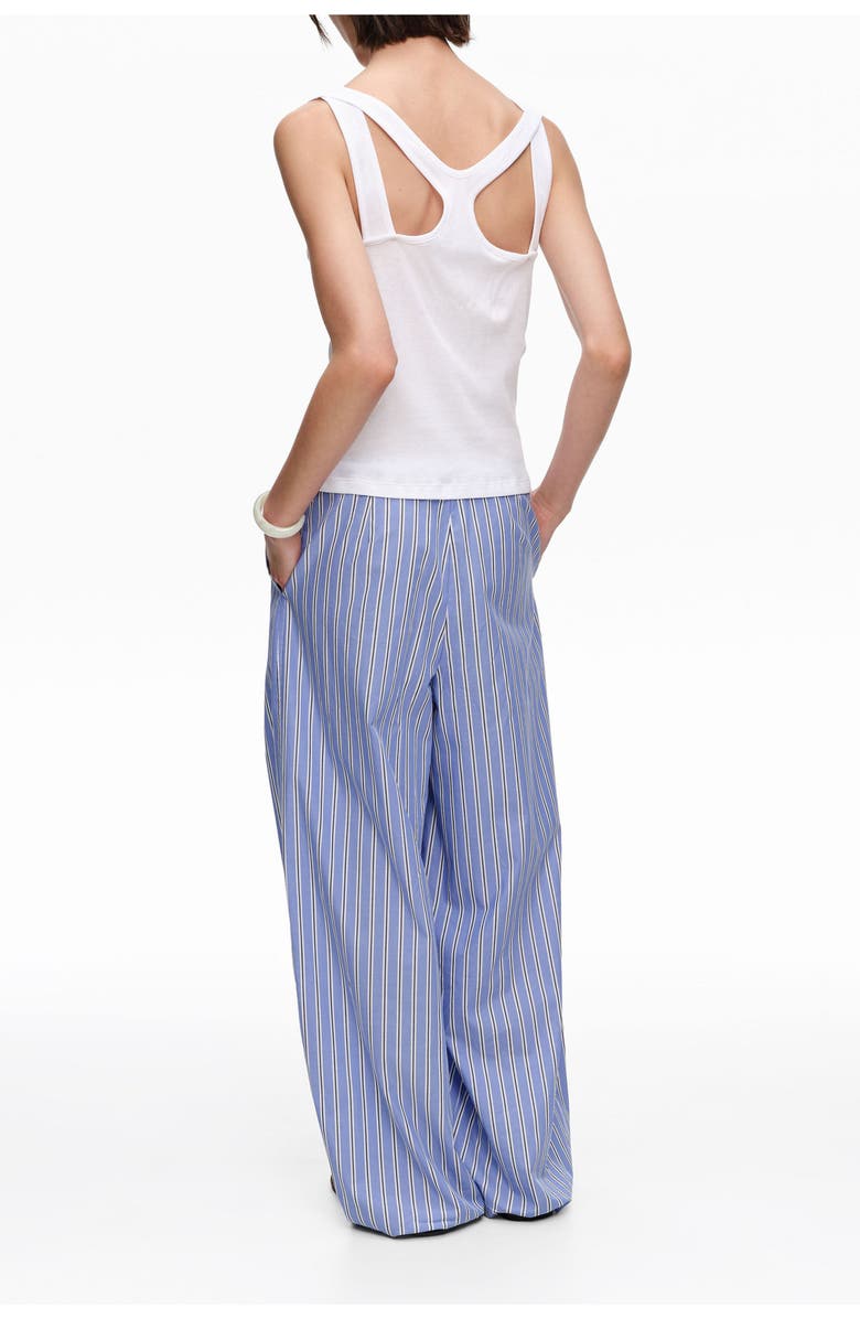 Bimba y Lola Striped Cotton Jogger Trousers, Alternate, color, Blue