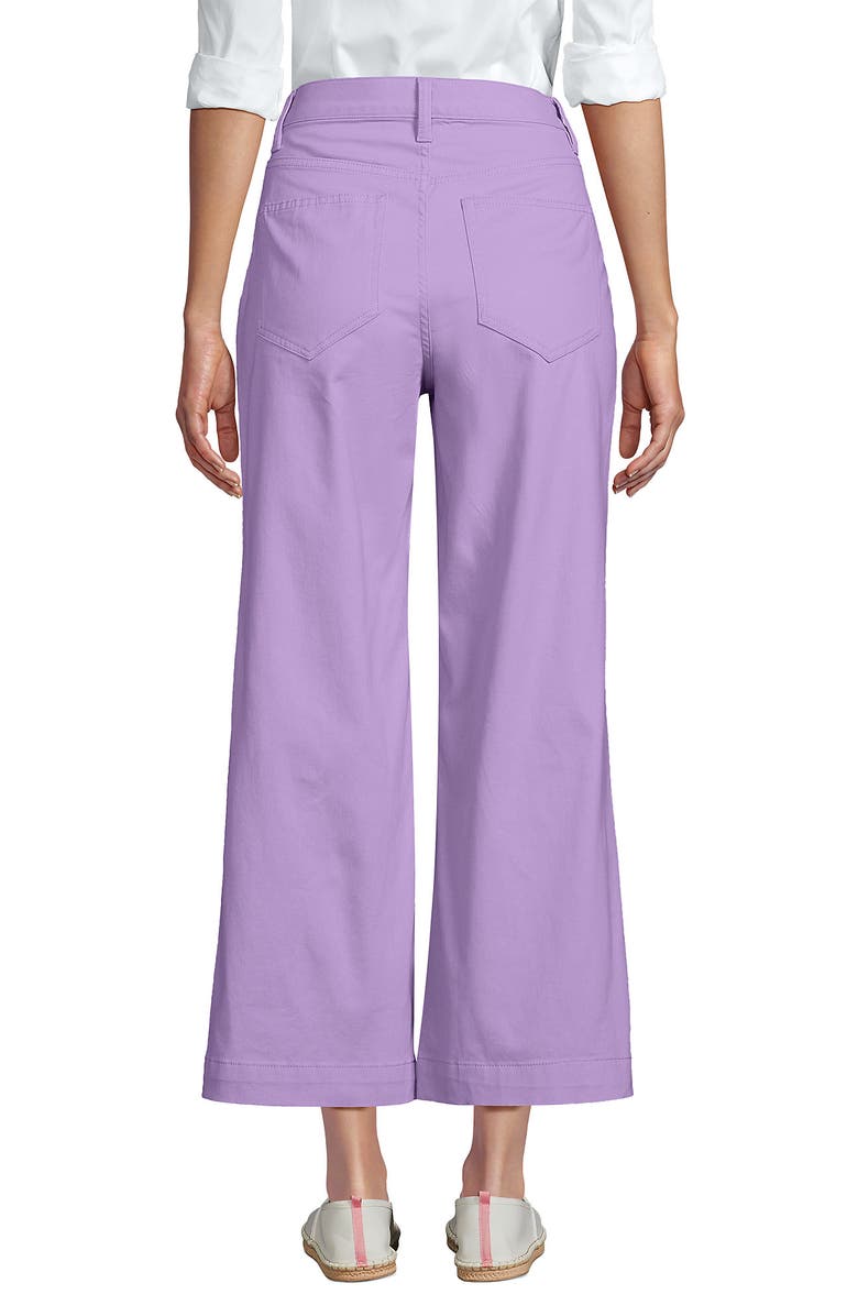 Lands' End High Rise Patch Pocket Chino Crop Pants, Alternate, color, Lilac Petal