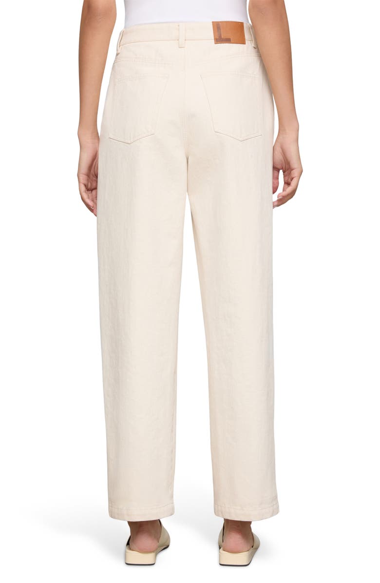 Lafayette 148 New York Kent Barrel Leg Jeans, Alternate, color, Washed Ecru