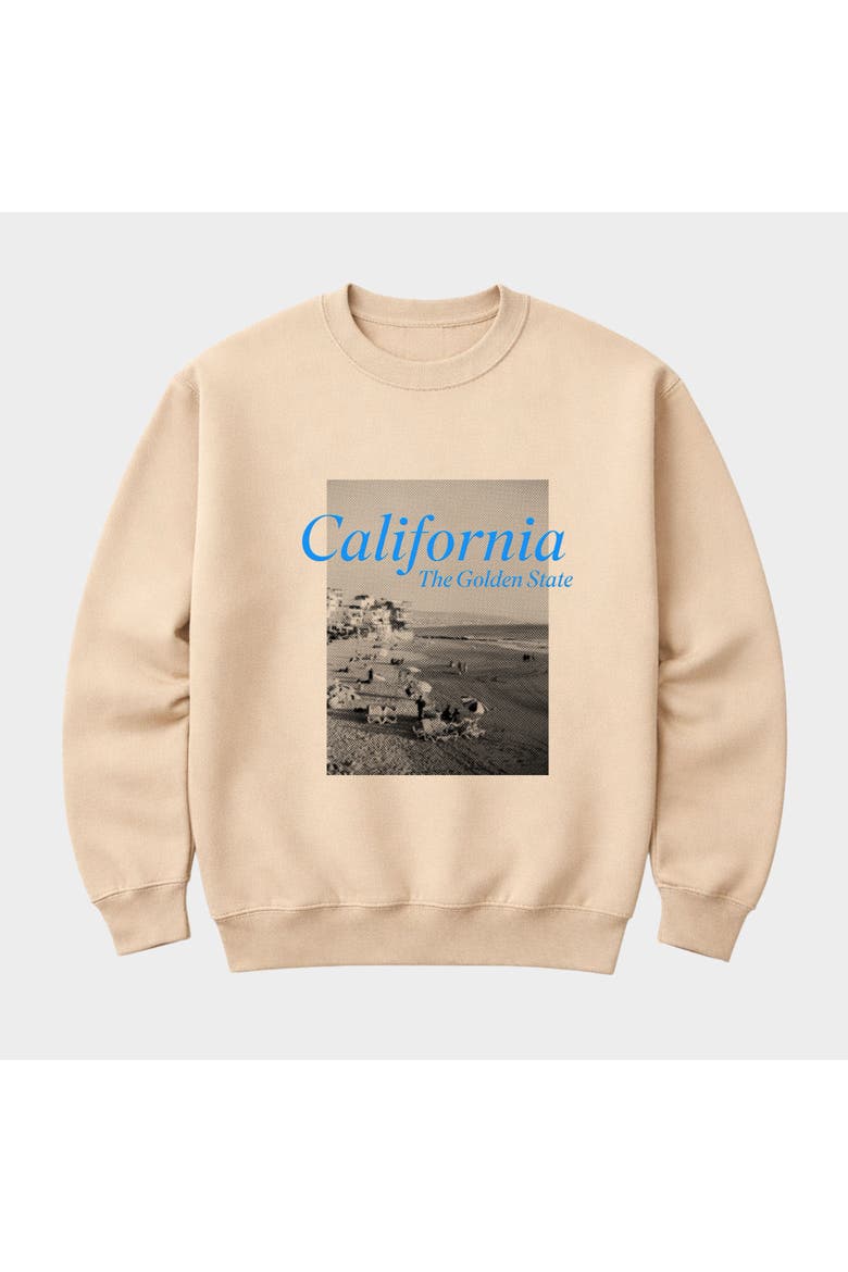 California Golden State Puff Sweatshirt, Alternate, color, Dust