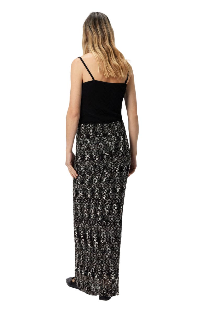 Missoni Long Pencil Skirt In Embroidered Lace, Alternate, color, Black 
Brown