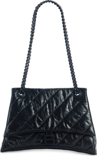 Balenciaga Medium Crush Chain Strap Quilted Leather Shoulder
