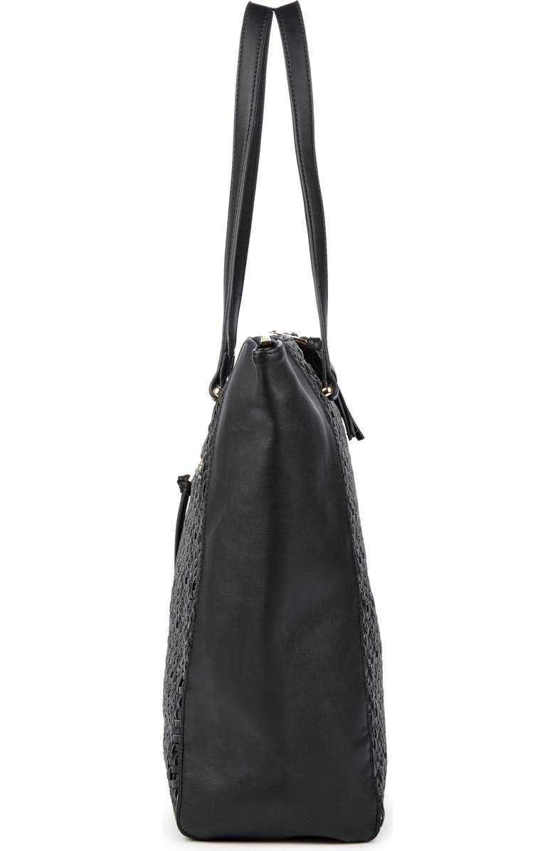 Sole Society Woven Faux Leather Tote, Alternate, color,