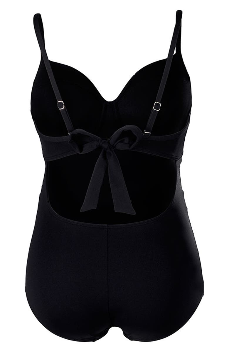 Cache Coeur Monaco One-Piece Maternity Swimsuit, Alternate, color, Black