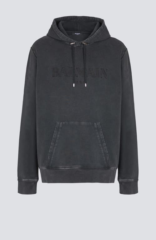 Balmain Logo-embroidered Cotton-jersey Hoodie