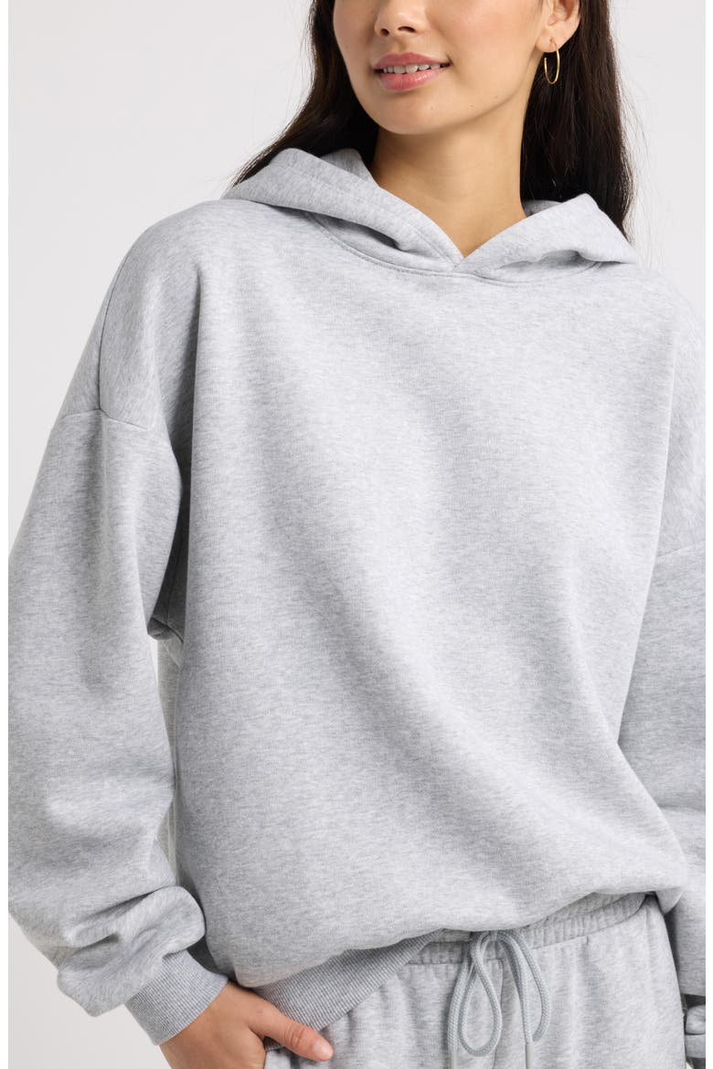 Relaxed Fleece Hoodie, Alternate, color, GREY SOFT HEATHER