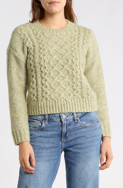 Marled Cable Knit Sweater
