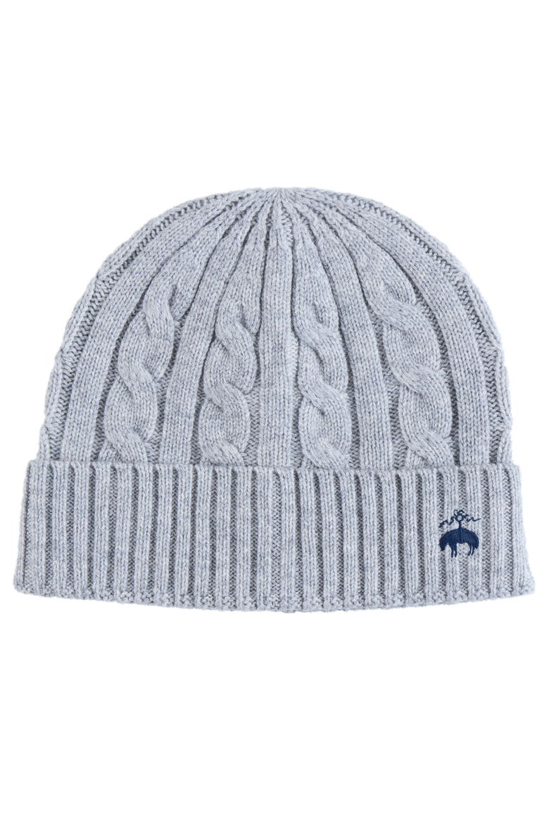 Cashmere Blend Classic Cable Hat, Main, color, Med Grey Heather