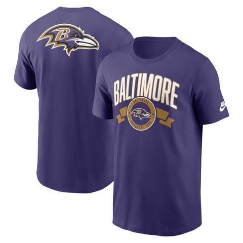Men's Nike Purple Baltimore Ravens Rewind Front and Back Hit Essential T-Shirt