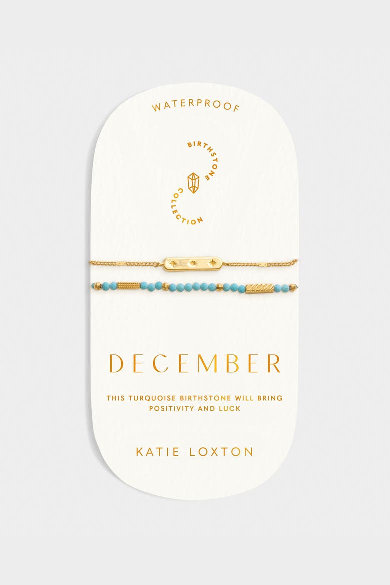 Birthstone Bracelet 'December' in Turquoise, Main, color, December