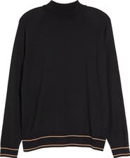 BOSS Favino Tipped Virgin Wool Blend Sweater