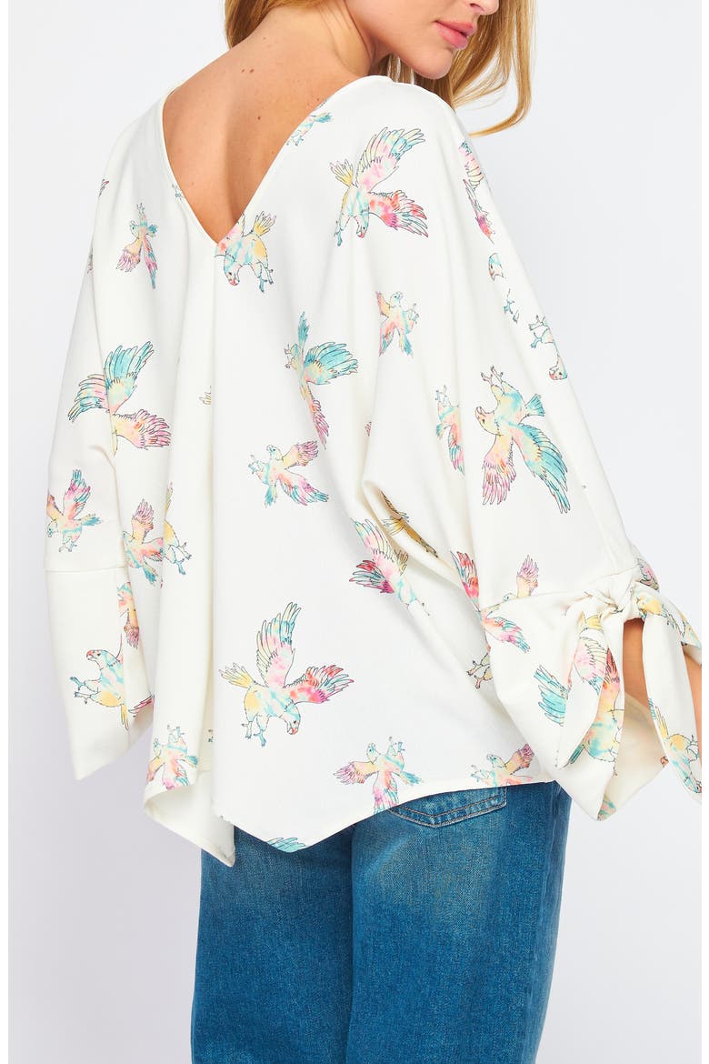Rainbow Eagle Tie Top, Alternate, color, IVORY