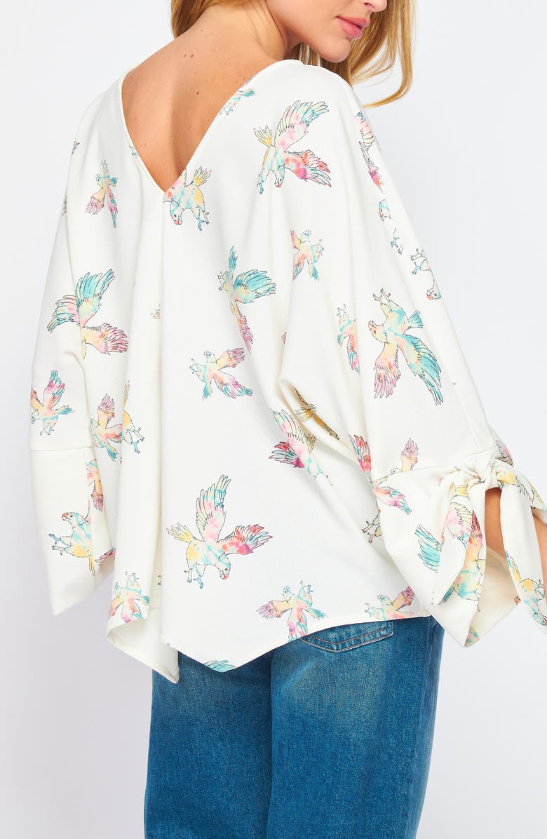 BLUEGREY Rainbow Eagle Tie Top, Alternate, color, Ivory