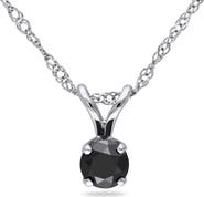 Julianna B. 1/4 CTW Black Diamond Solitaire Necklace 14k