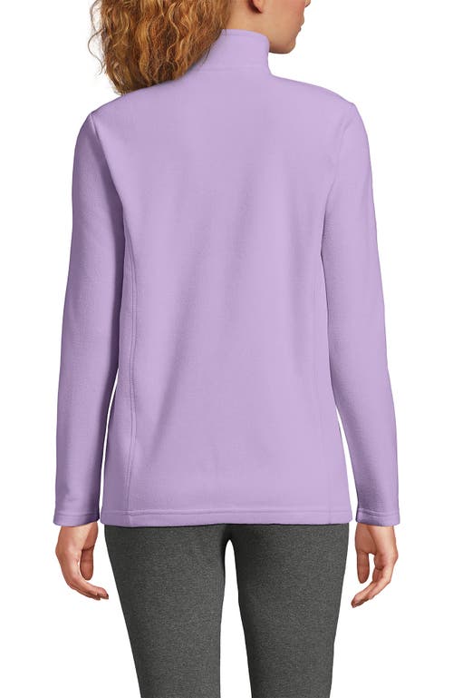 Lands' End Anyweather Fleece Quarter Zip Pullover In Purple