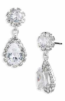 Cara Crystal Drop Earrings