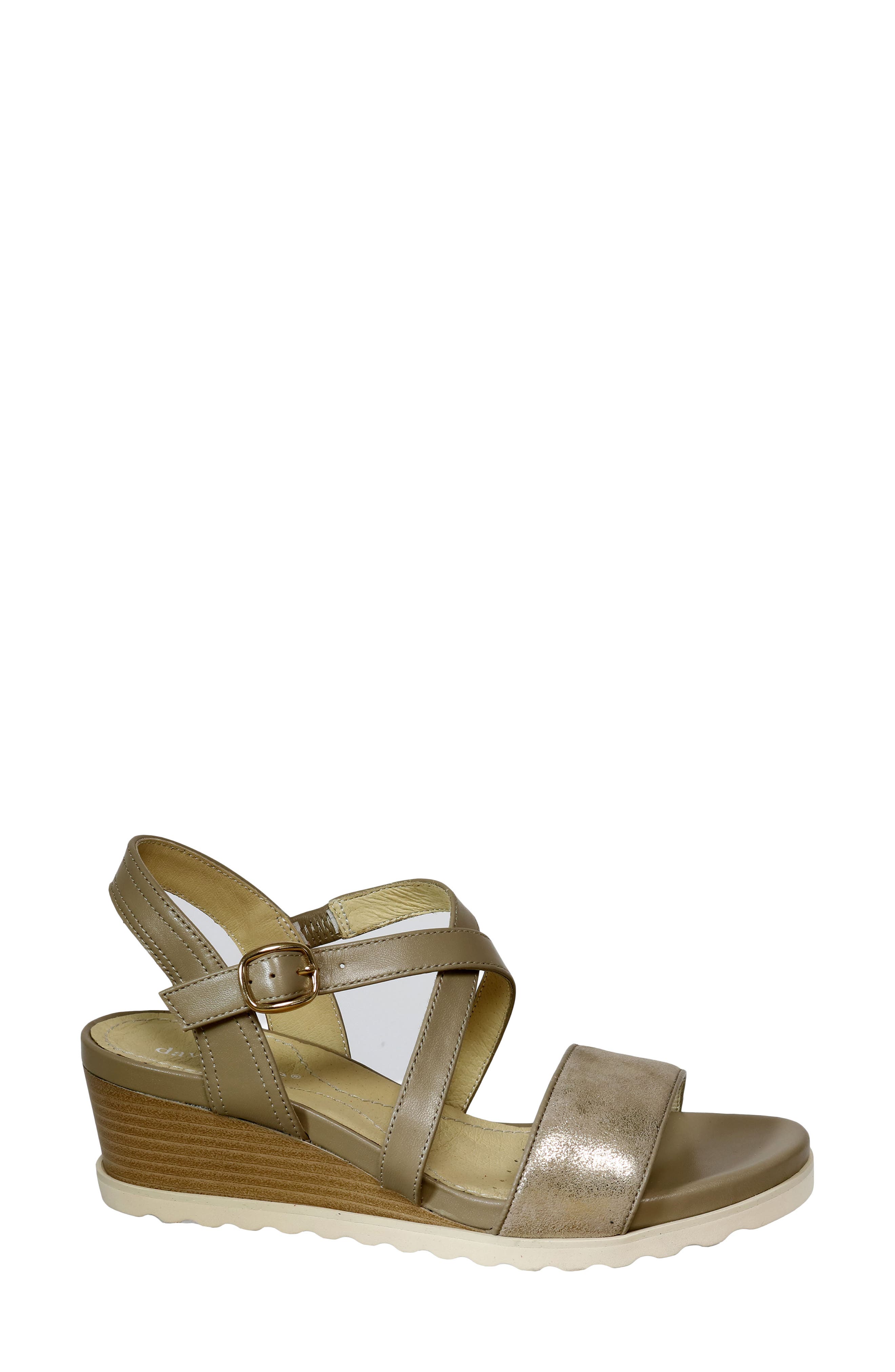 Kinsley Ankle Strap Wedge Sandal, Alternate, color, TAUPE SUEDE