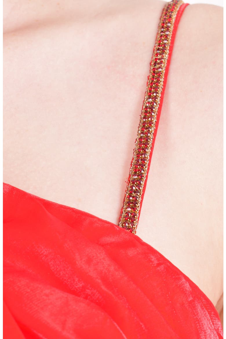 Tiana Embellished Silk Maxi Dress, Alternate, color, Red