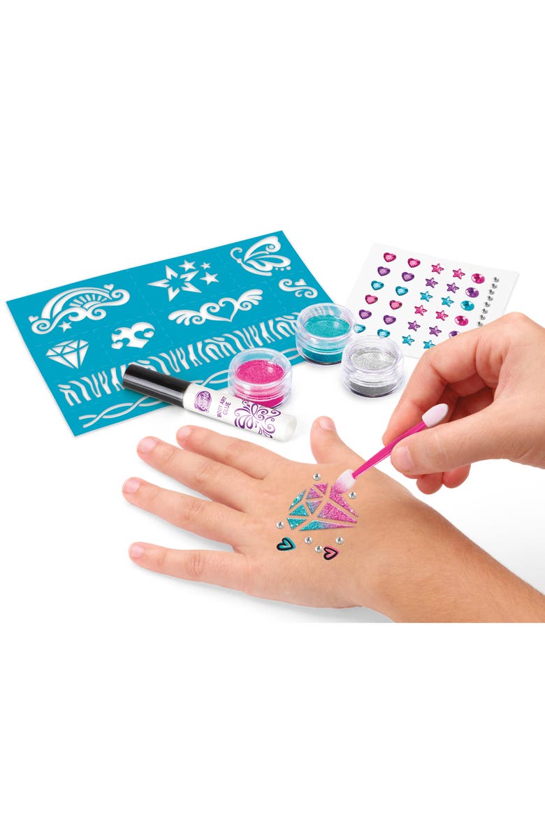 Diy Sparkling Glitter Tattoos and Nails, Alternate, color, Multicolored