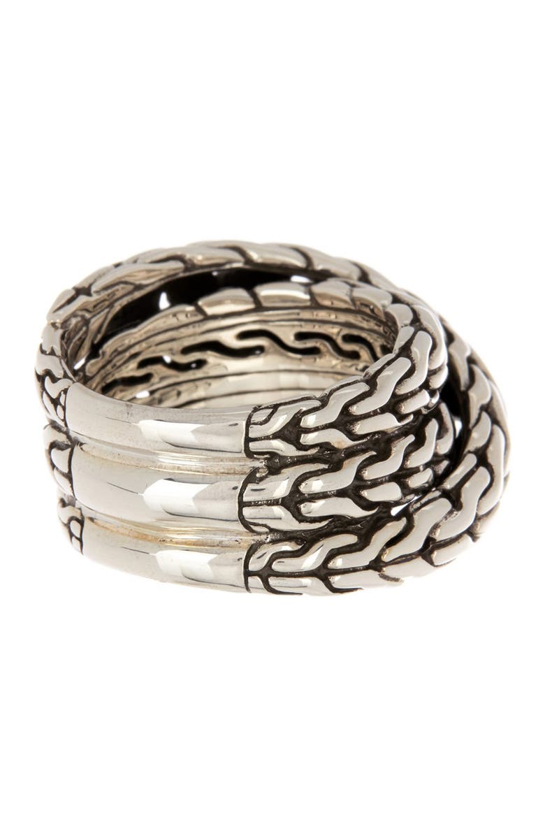 John Hardy 'Classic Chain' Overlap Ring, Alternate, color, 