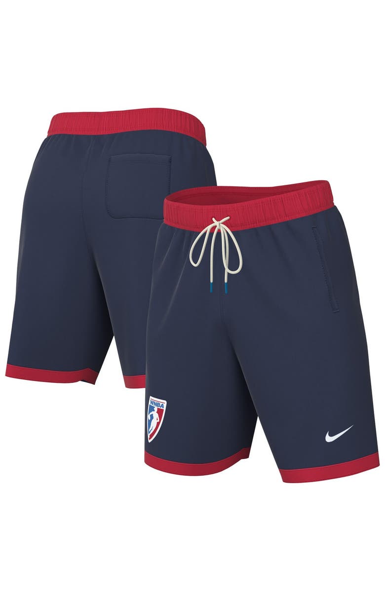 Nike Unisex Nike  WNBA Navy/Red Legends Relaxed Fit Fleece Shorts, Main, color, Navy