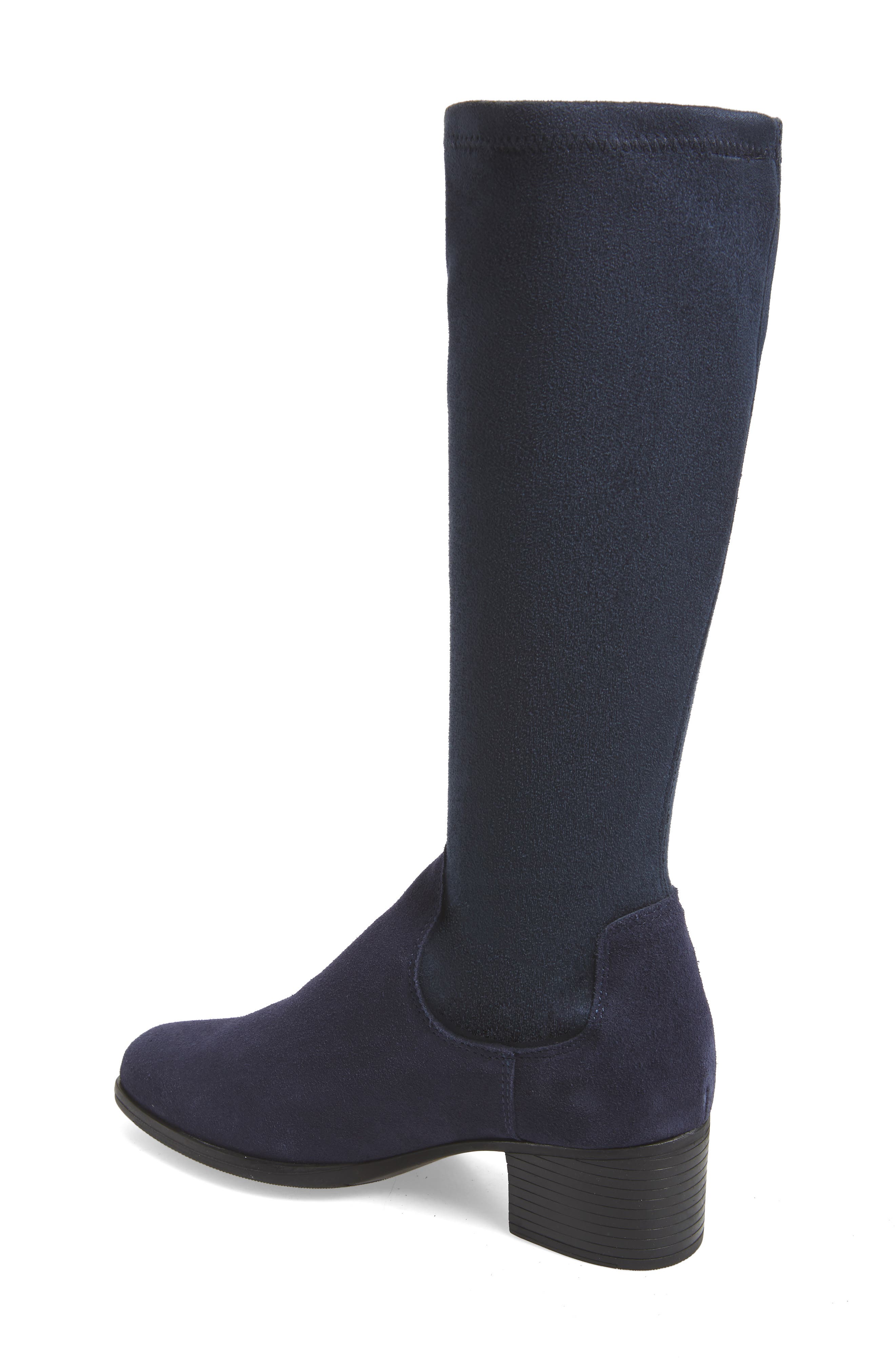 Rally Waterproof Knee-High Boot, Alternate, color, DEEP BLUE SUEDE