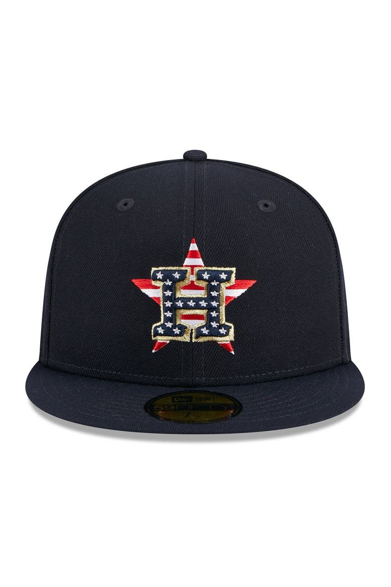 Men's New Era  Navy Houston Astros 2023 Fourth of July 59FIFTY Fitted Hat, Alternate, color, Navy