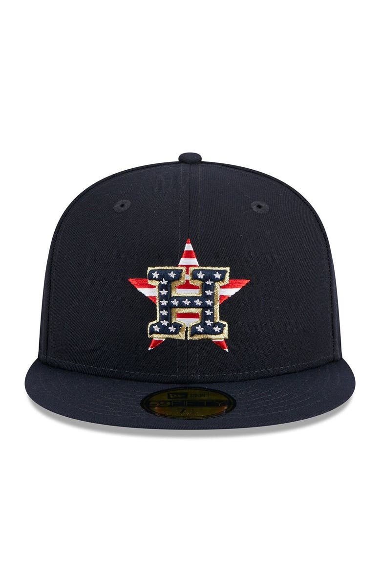 New Era Men's New Era Navy Houston Astros 2023 Fourth of July 59FIFTY Fitted Hat, Alternate, color,