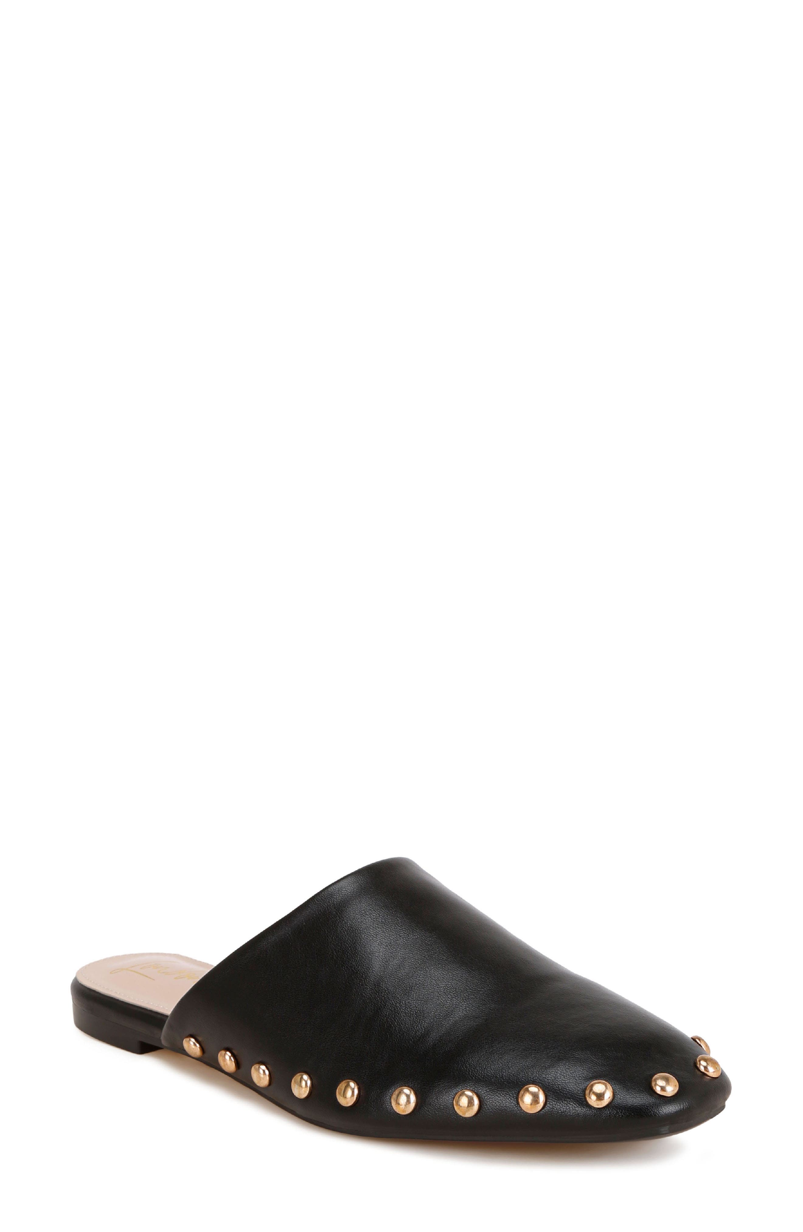 Dianthus Faux Leather Flat Mule