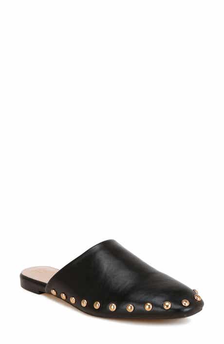 Dianthus Faux Leather Flat Mule