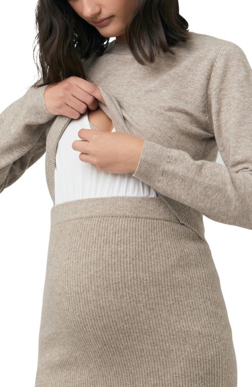 Ripe Maternity Sandy Detachable Maternity Nursing Top In Brown