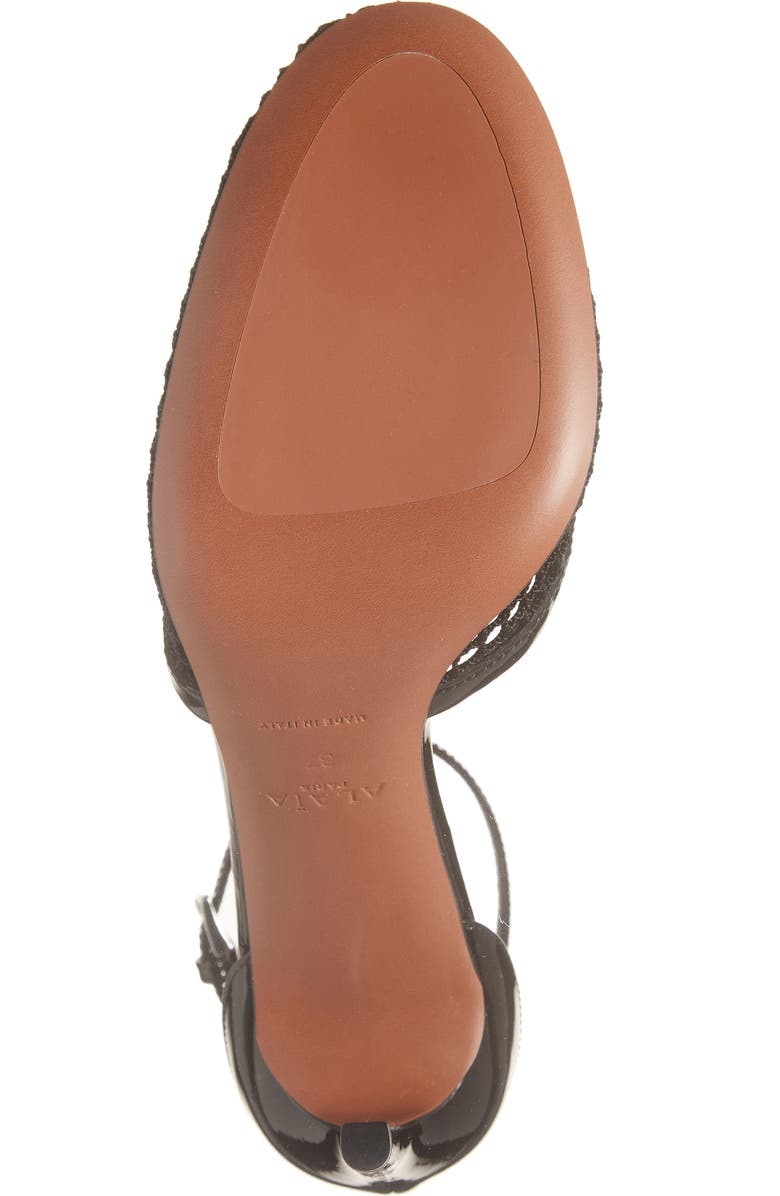 Alaïa Fishnet Ankle Strap Pump, Alternate, color,