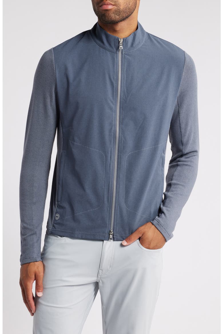 Solstice Wind Resistant Zip Jacket, Main, color, STEEL