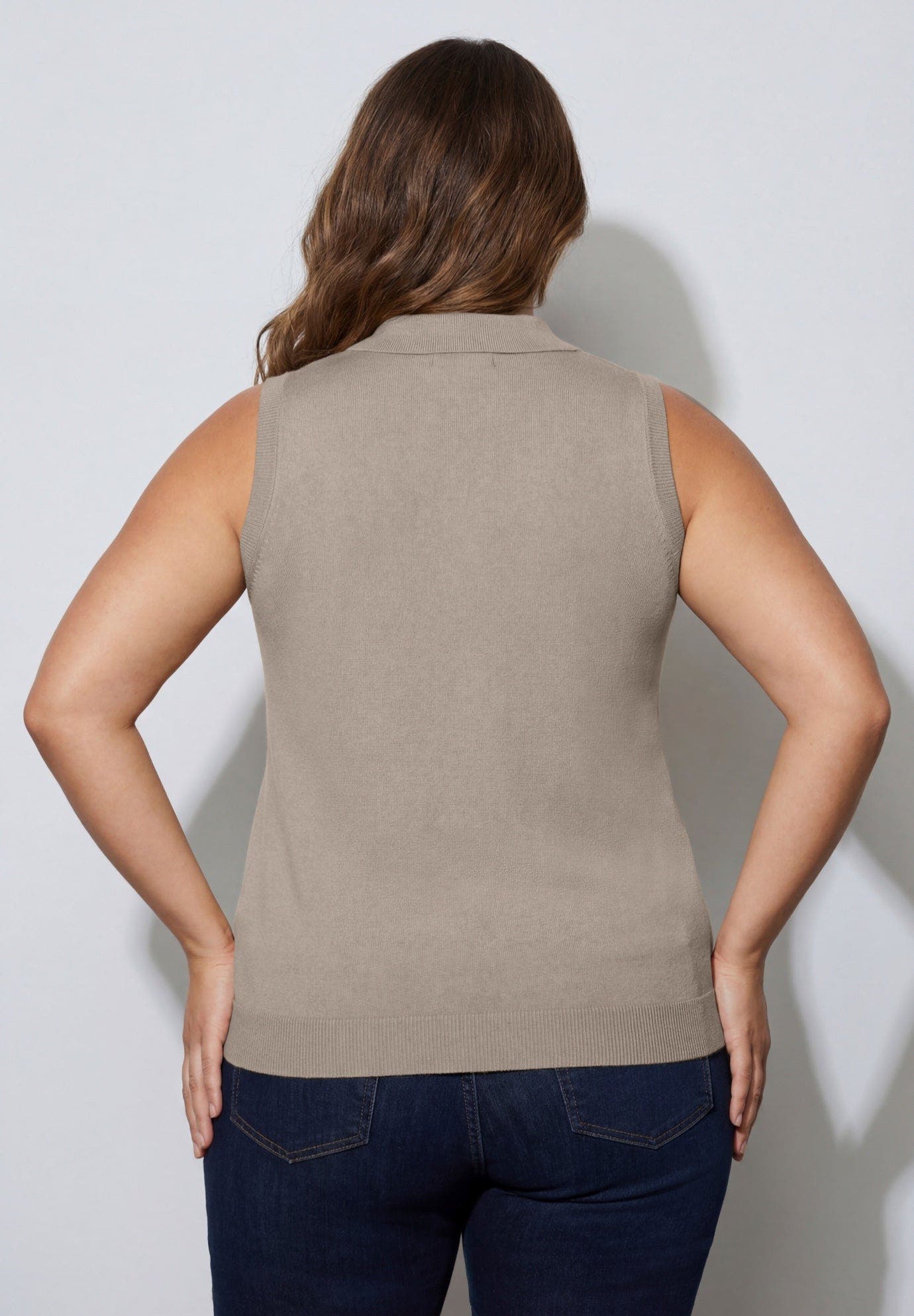 Sleeveless Pullover Polo Sweater - image 2