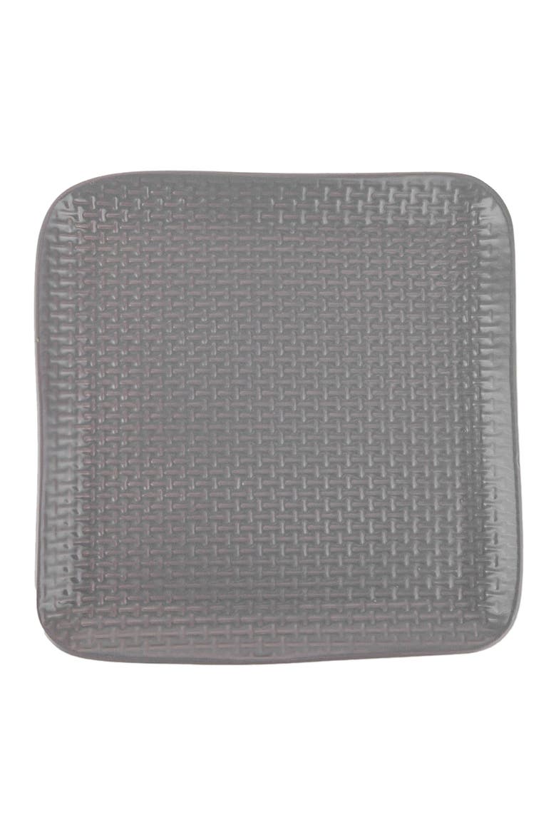 Olivia Stoneware 4-Piece Dinner Plate Set, Alternate, color, Gray