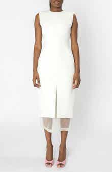 ISRAELLA KOBLA Sephone Layered Sheer Organza Panel Midi Dress