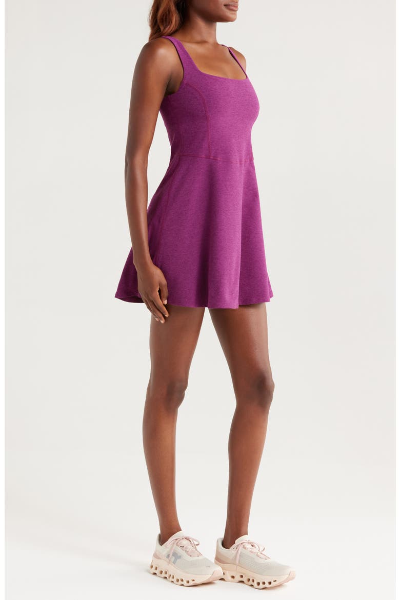 Garden Party Space Dye Sleeveless Minidress, Alternate, color, AUBERGINE-BEET