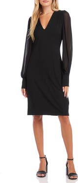 Karen Kane V-Neck Long Sleeve Dress
