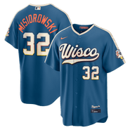 Nike Men's Nike Jacob Misiorowski Mineral Blue Milwaukee Brewers 2026 City Connect Stadium Jersey
